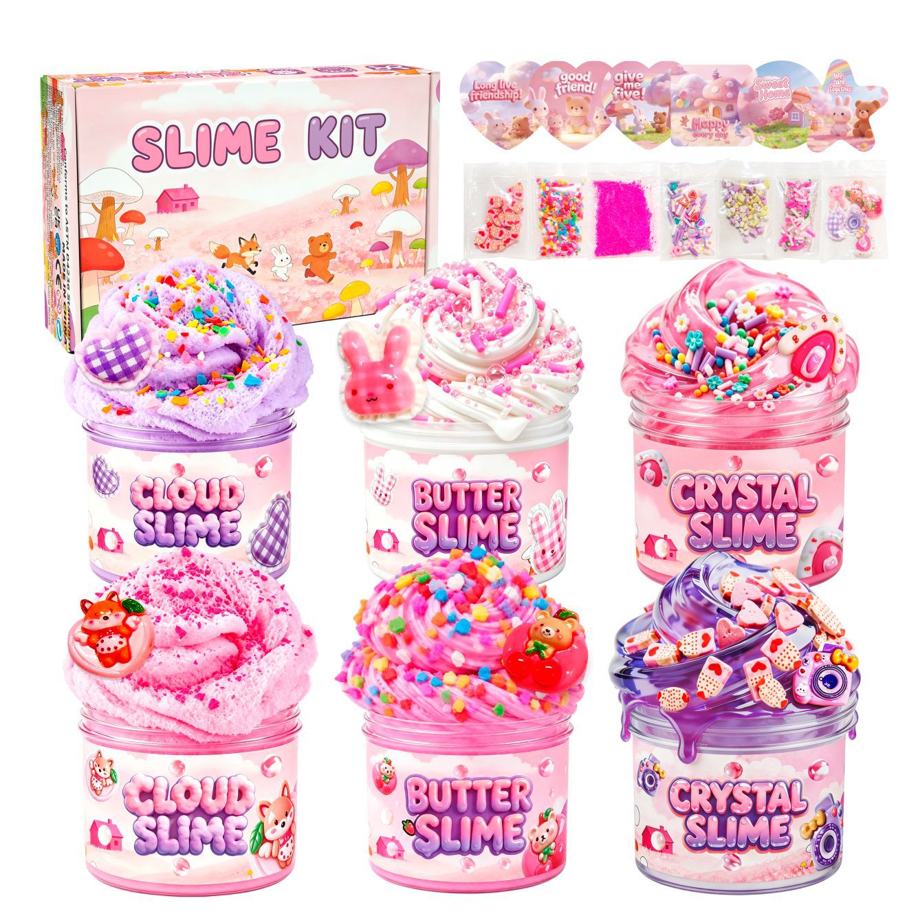 6-Color Sensory Slime Toy Set for Kids