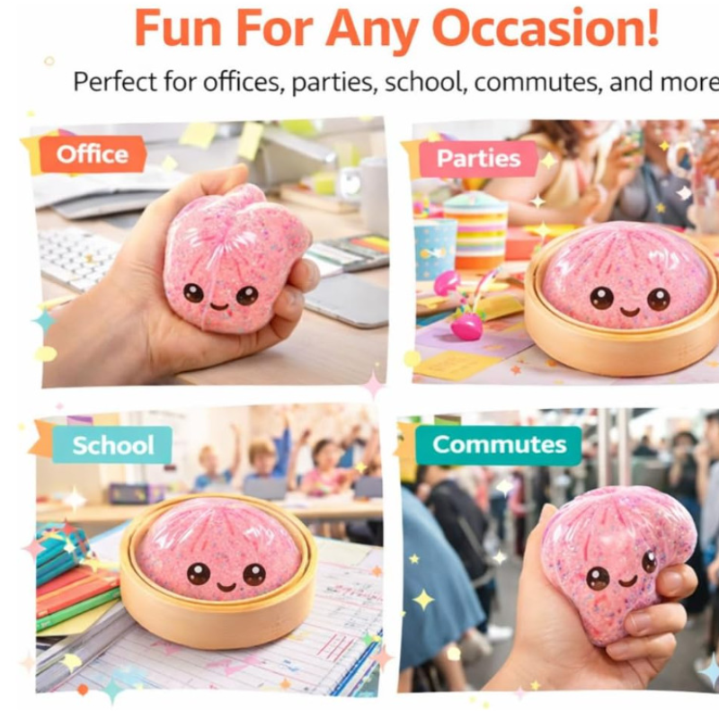 Glitter Dumpling Squishy Sensory Toy