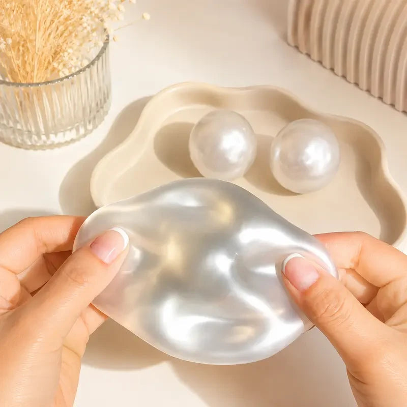 Moldable Squishy Pearl Coconut Oil Squeeze Toy Moldable Stress Ball Squishy Toy Slow Rising Decompression Sensory Toy for Adult