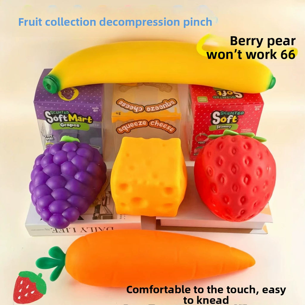 Creative Simulation Fruit and Vegetable TPR Squishy Toy