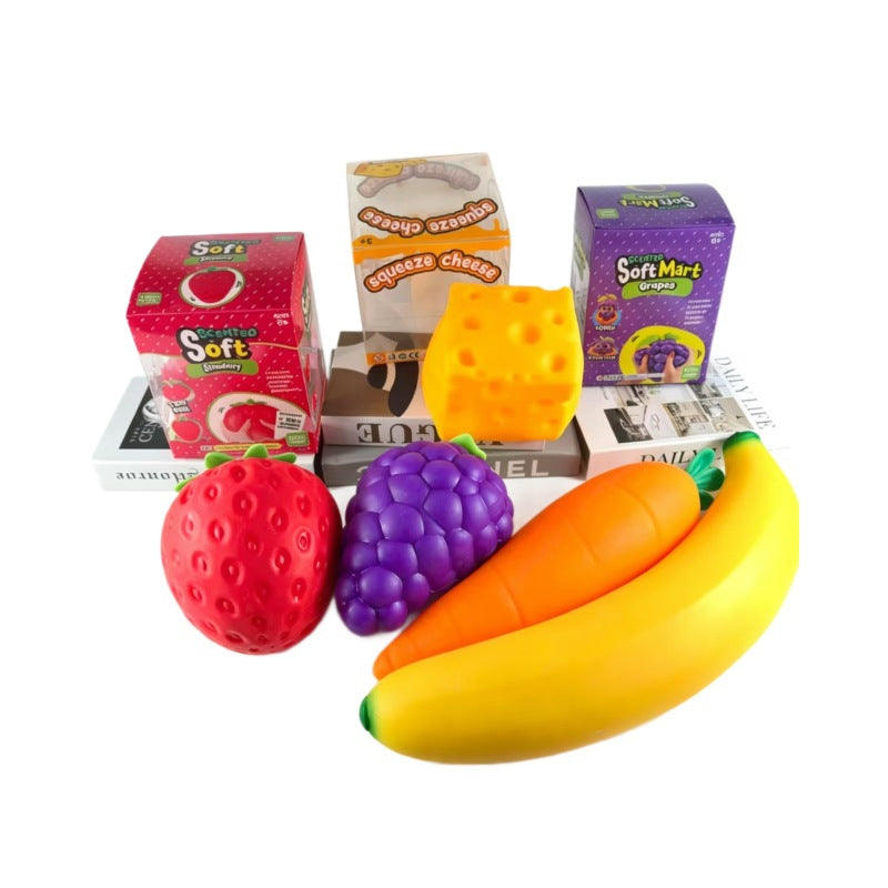 Creative Simulation Fruit and Vegetable TPR Squishy Toy