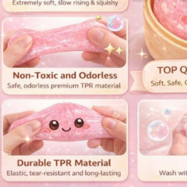 Glitter Dumpling Squishy Toy