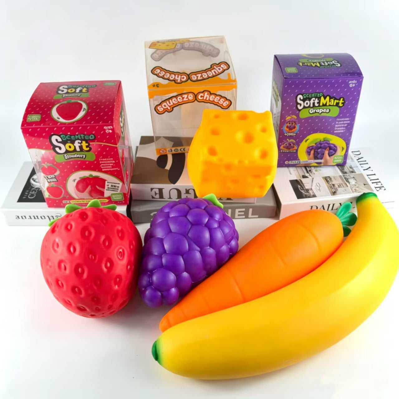 Creative Simulation Fruit and Vegetable TPR Squishy Toy