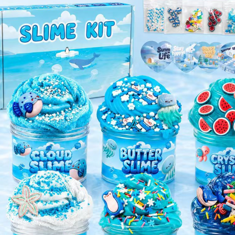 6-Color Sensory Slime Toy Set for Kids