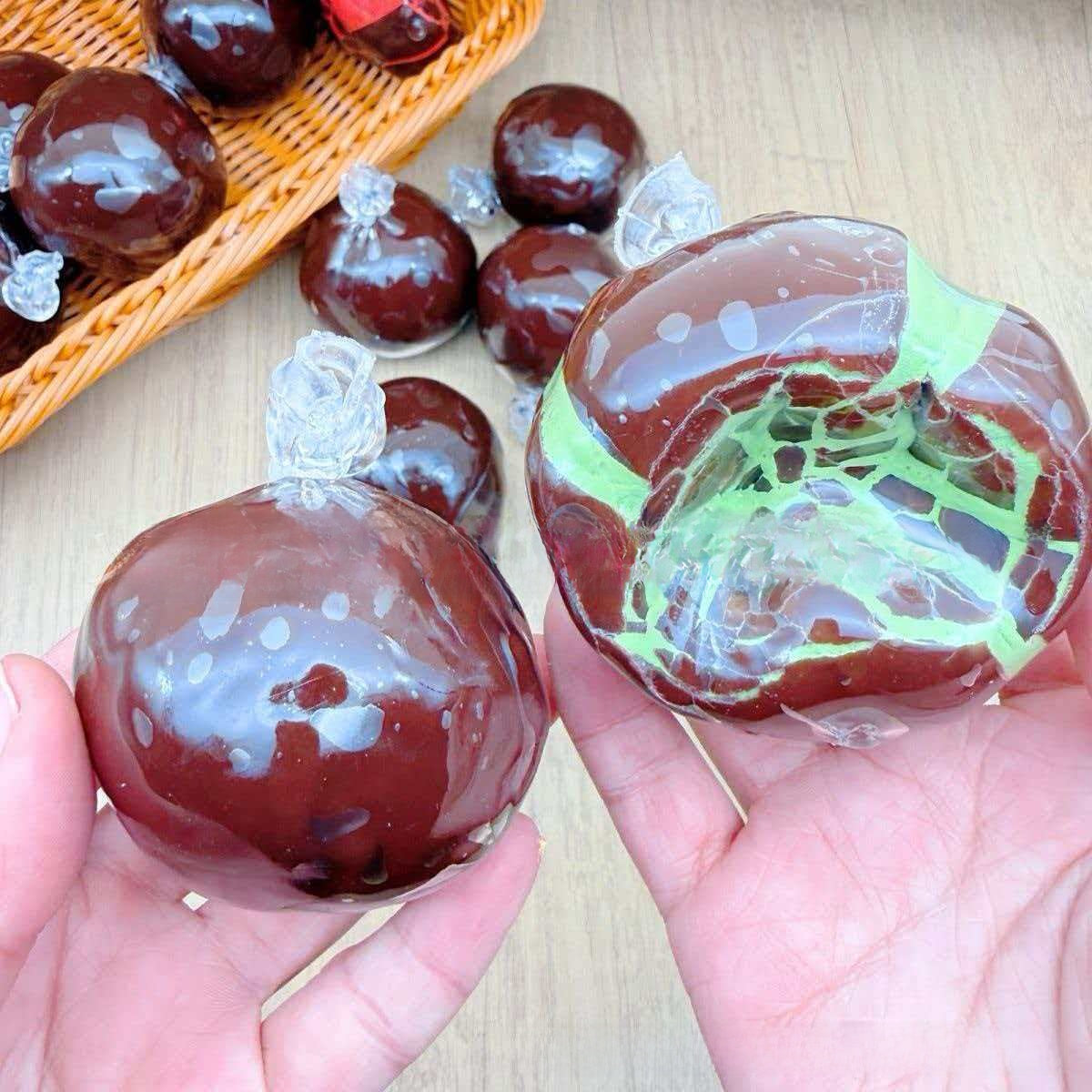 Matcha Chocolate Mint Crispy Balls Handmade Stress-Relief Toy Creative Handmade Balls Noise-Making Balls