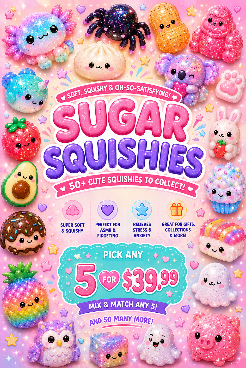 Sugar Squishies – 50+ Cute Sensory & ASMR Designs
