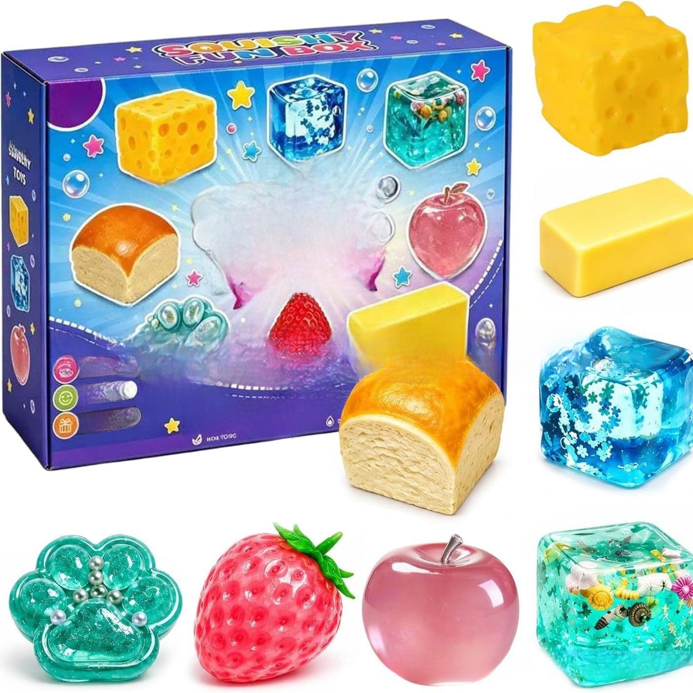 Slow Rebound Squishy Stress Relief Toy Gift Set