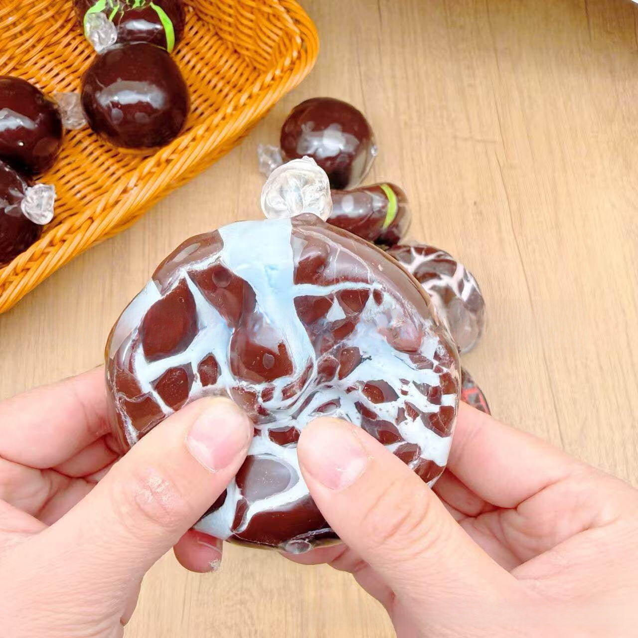 Matcha Chocolate Mint Crispy Balls Handmade Stress-Relief Toy Creative Handmade Balls Noise-Making Balls