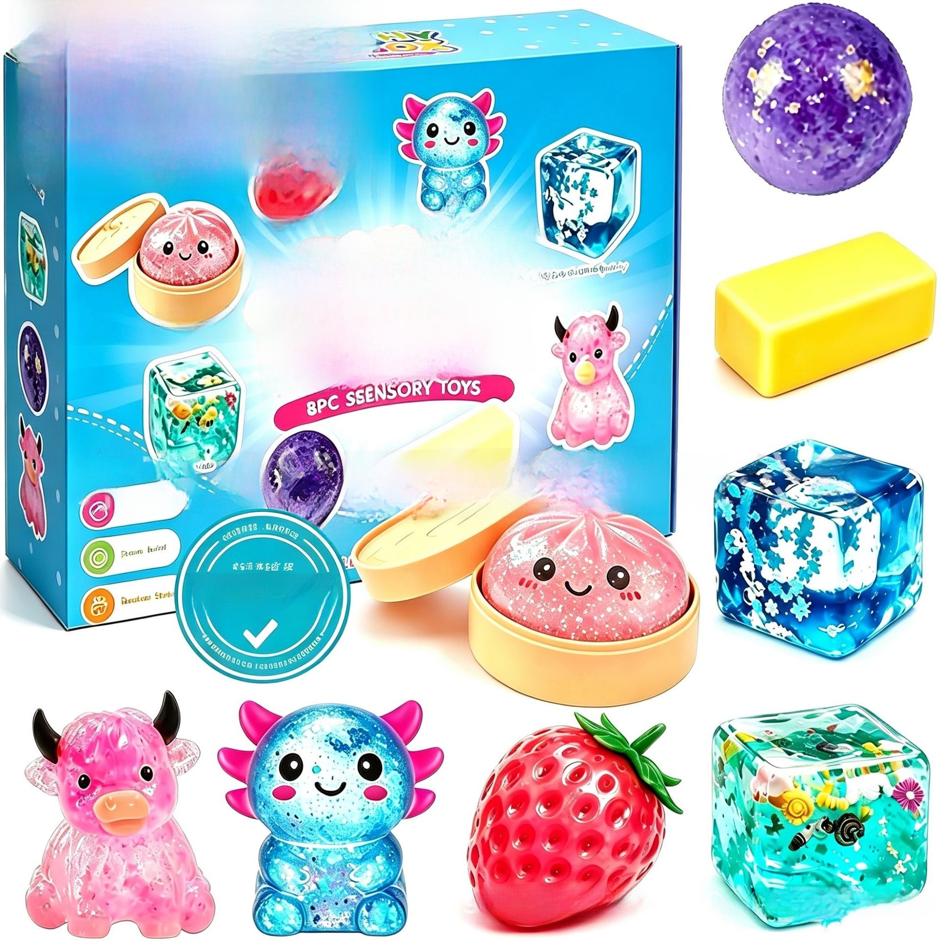 Slow Rebound Squishy Stress Relief Toy Gift Set