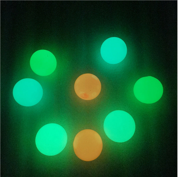 Glow in the Dark Sticky Squishy Ball Stress Relief Toy for Kids