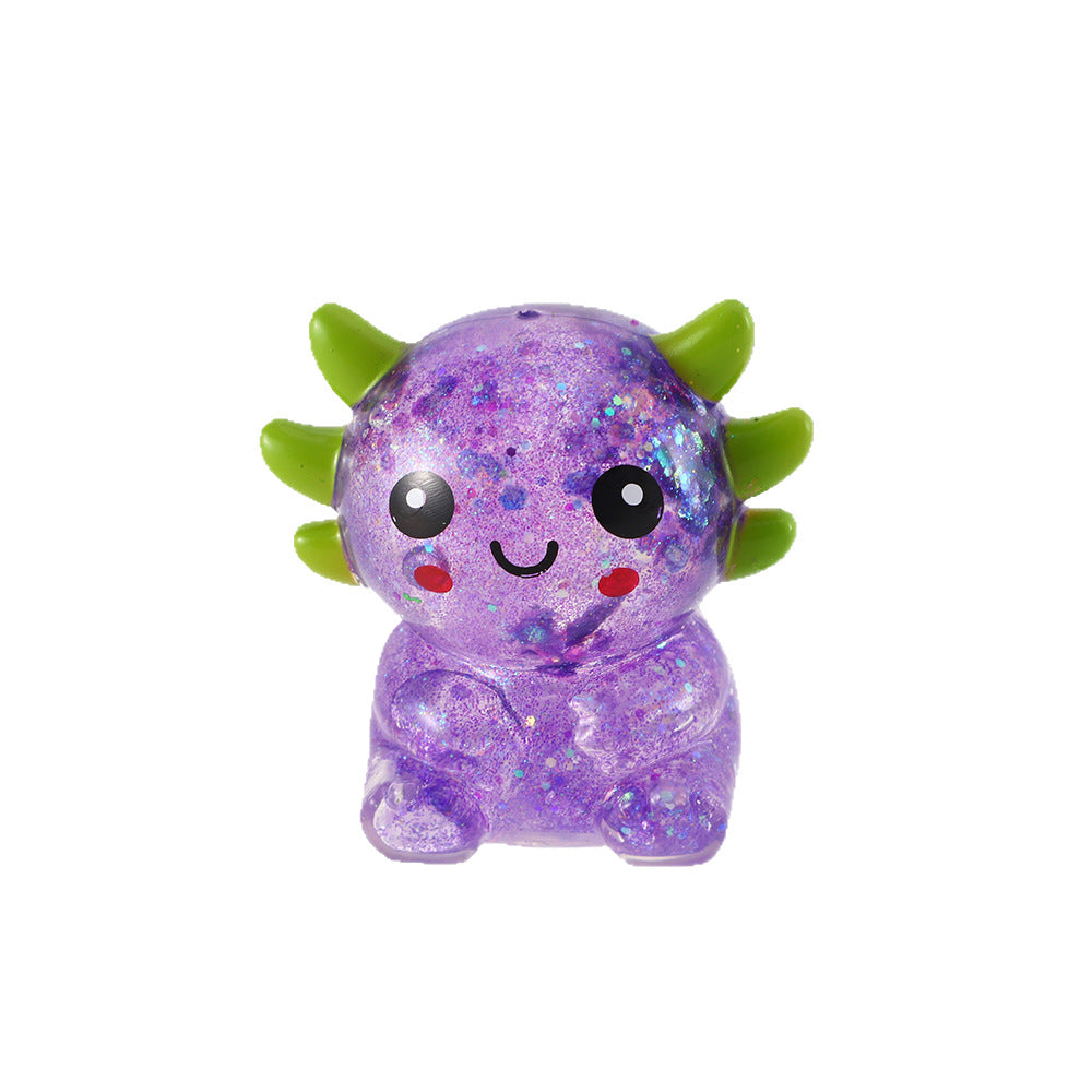 Sequin Axolotl Squishy Slow Rebound Stress Relief Toy