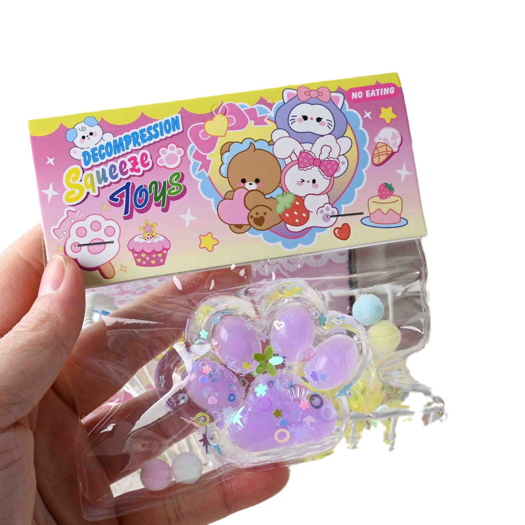 Super transparent crystal cat paw squeeze toy
