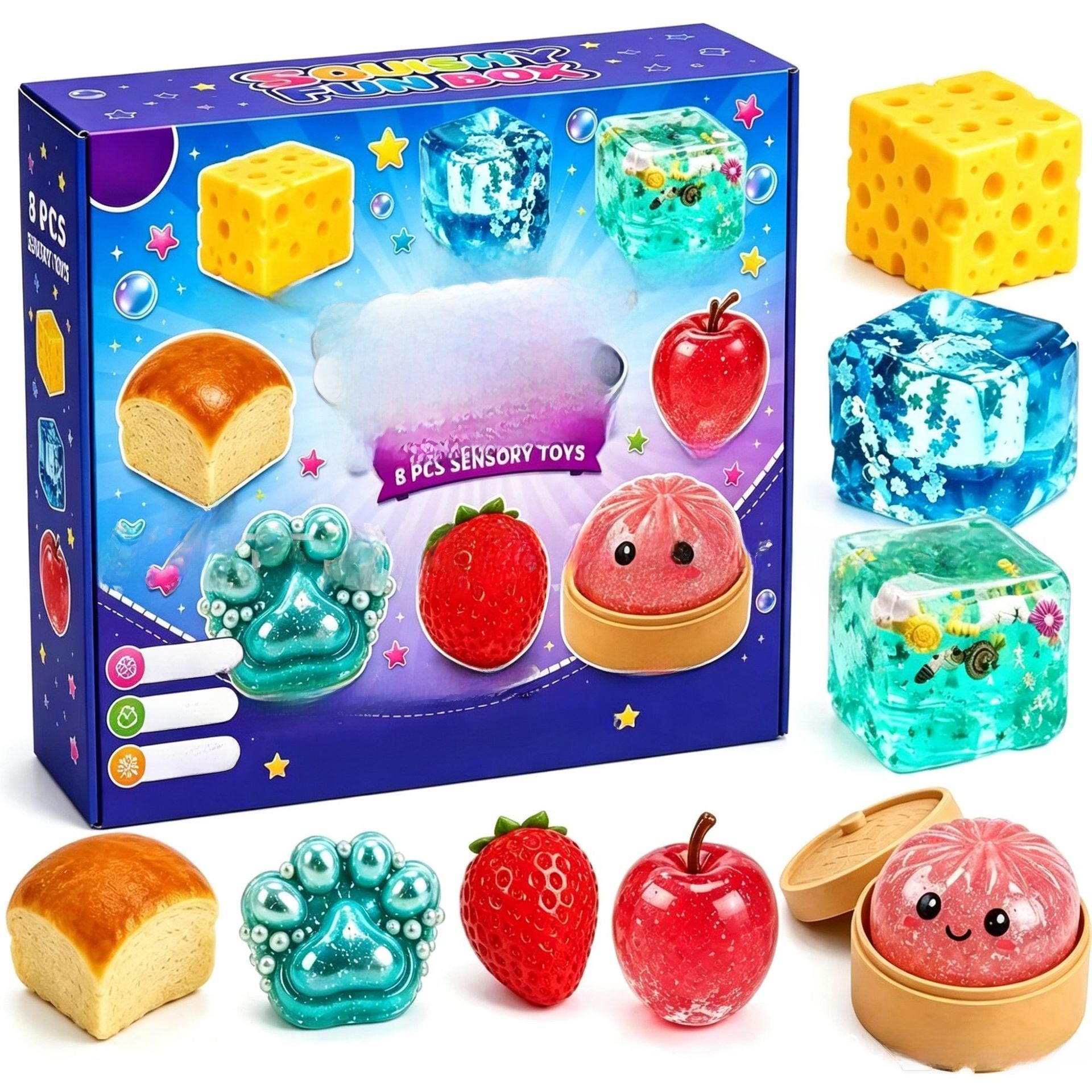 Slow Rebound Squishy Stress Relief Toy Gift Set