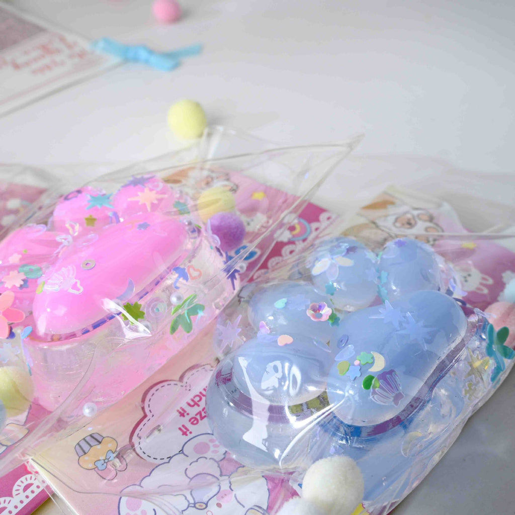 Super transparent crystal cat paw squeeze toy