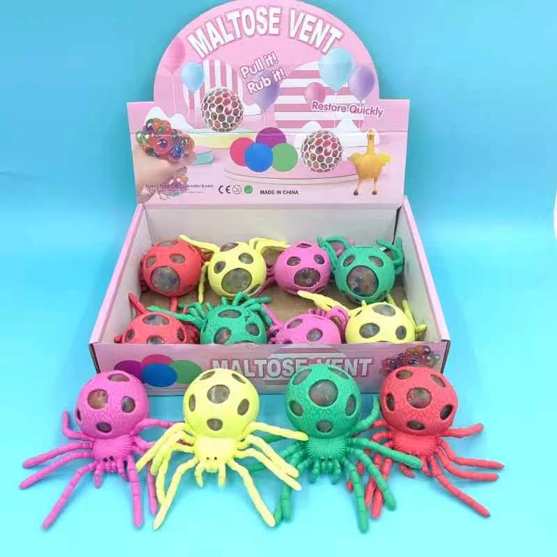 Spider Glitter Squishy Stress Relief Toy
