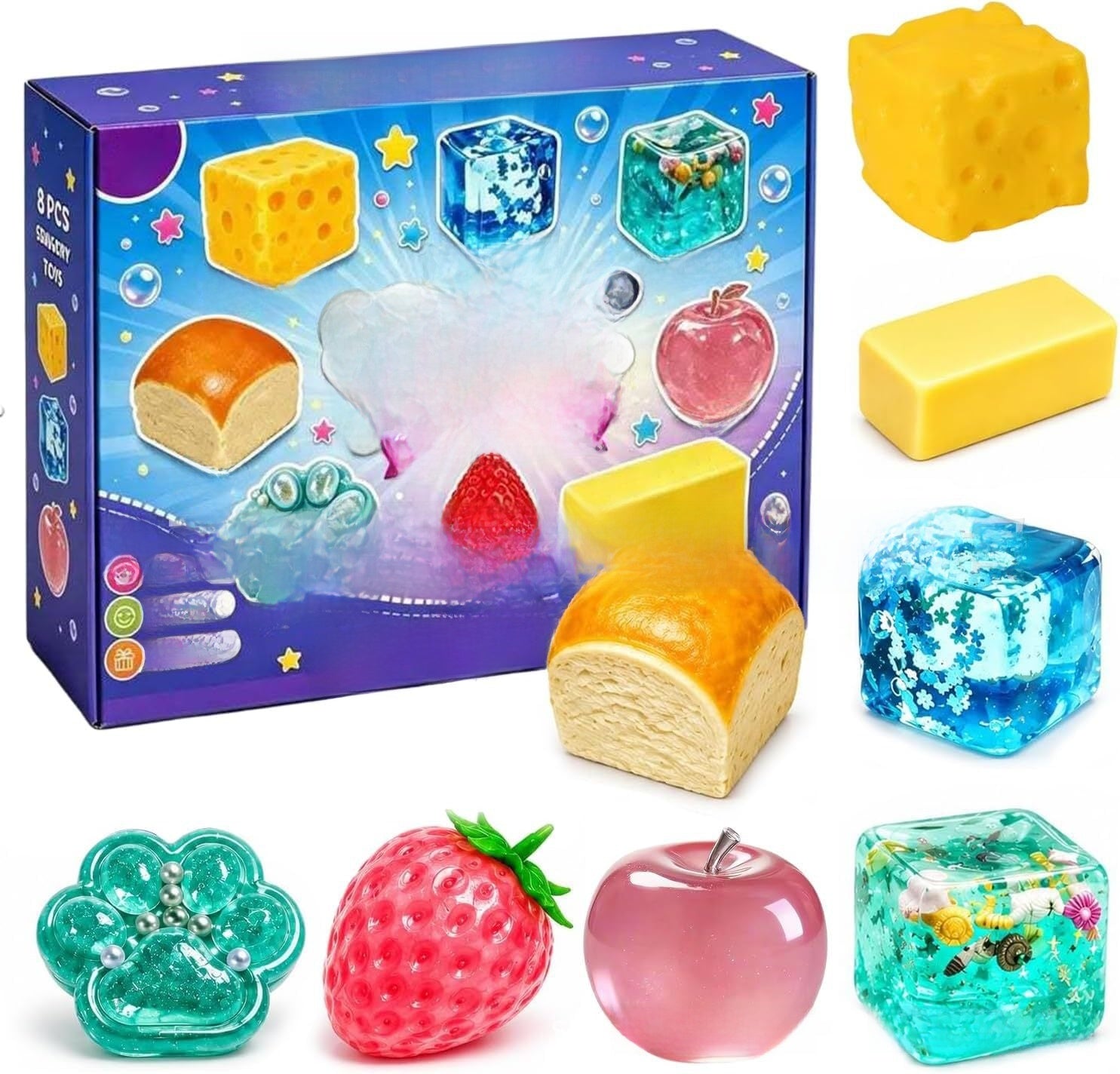 Slow Rebound Squishy Stress Relief Toy Gift Set