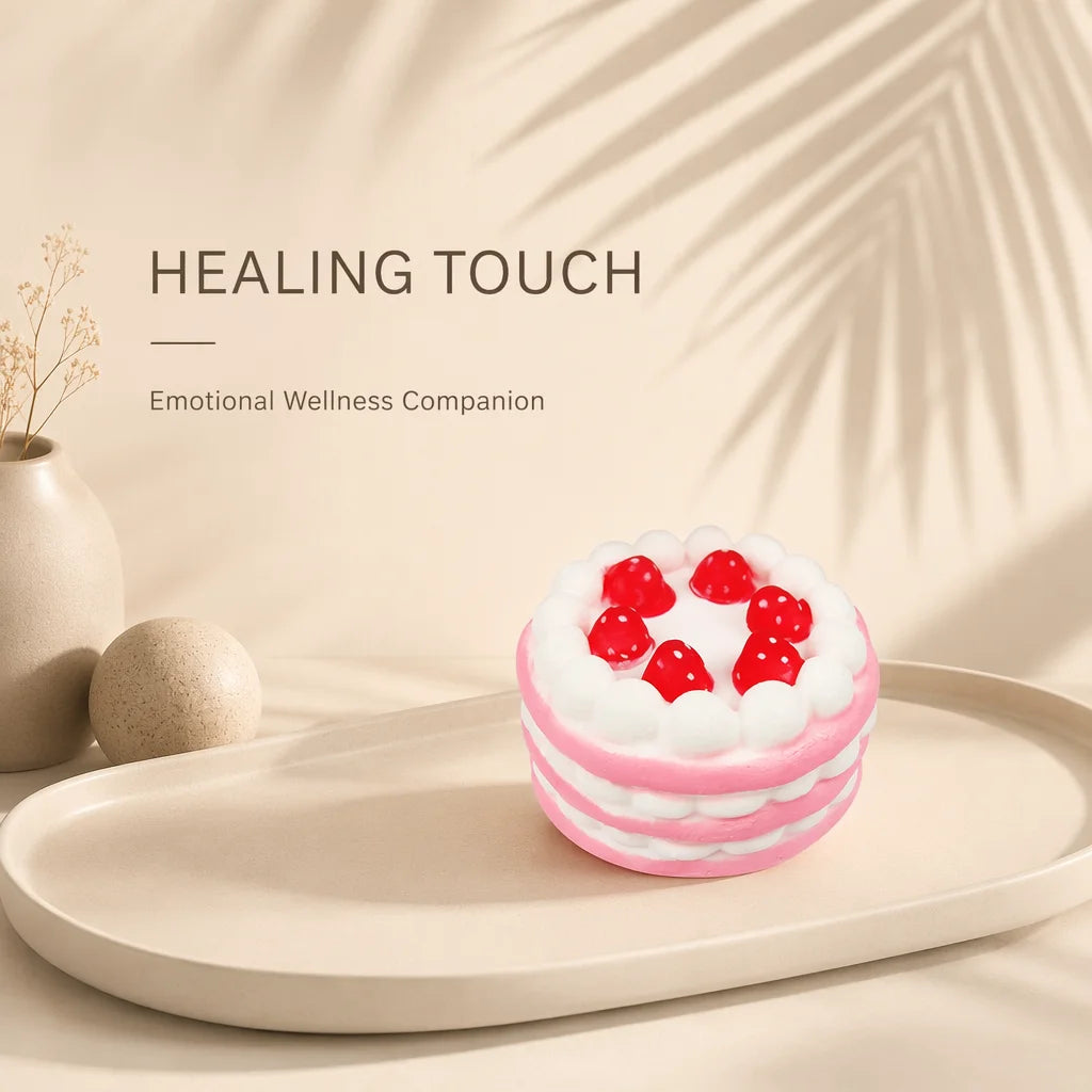 Large  Mousse Strawberry Cake Slow Rebound Ornament