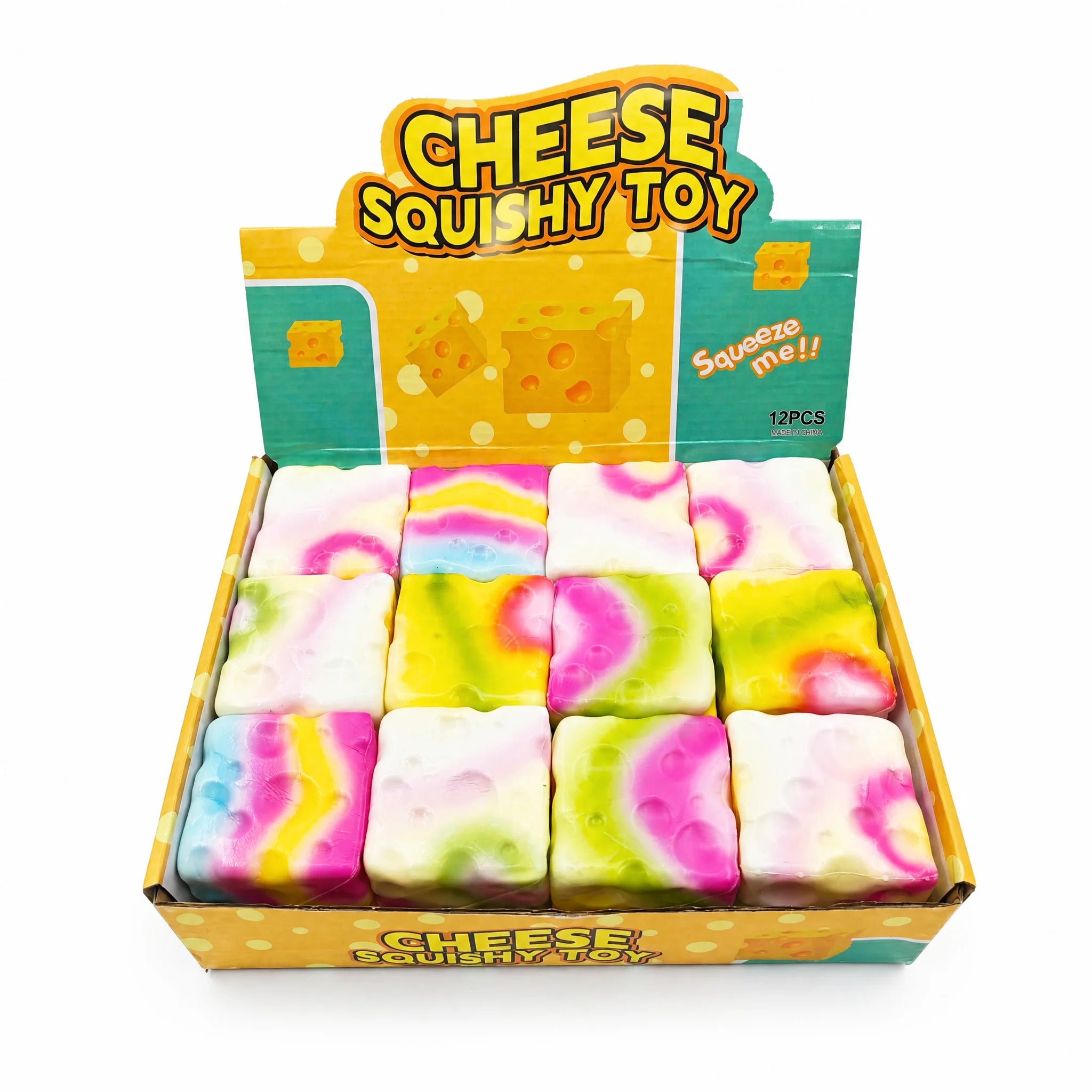 PU Squishy Butter Stress Ball Stick Soft Cheese Memory Squeeze Fidget Toys-Unisex for 14+ Years
