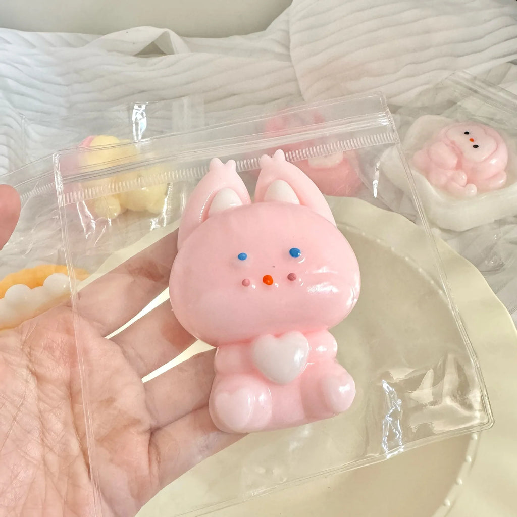 Cross-border Bestseller Heart-Shaped Fox Rubber Squeeze Toy-Stress-Relief Blind Box for Wholesale