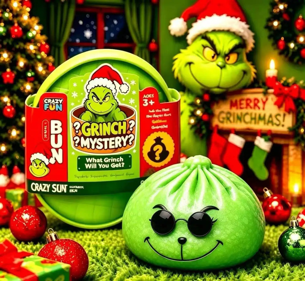 Christmas Edition Green Monster Grinch Baozi Stress Relief Squishy Toy Creative Simulation Venting Stress Relief Toy