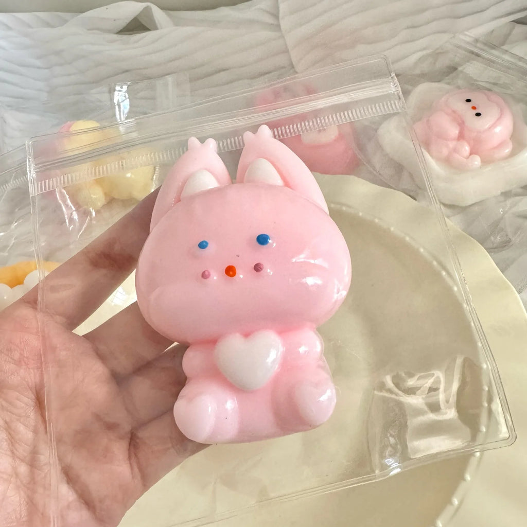 Cross-border Bestseller Heart-Shaped Fox Rubber Squeeze Toy-Stress-Relief Blind Box for Wholesale
