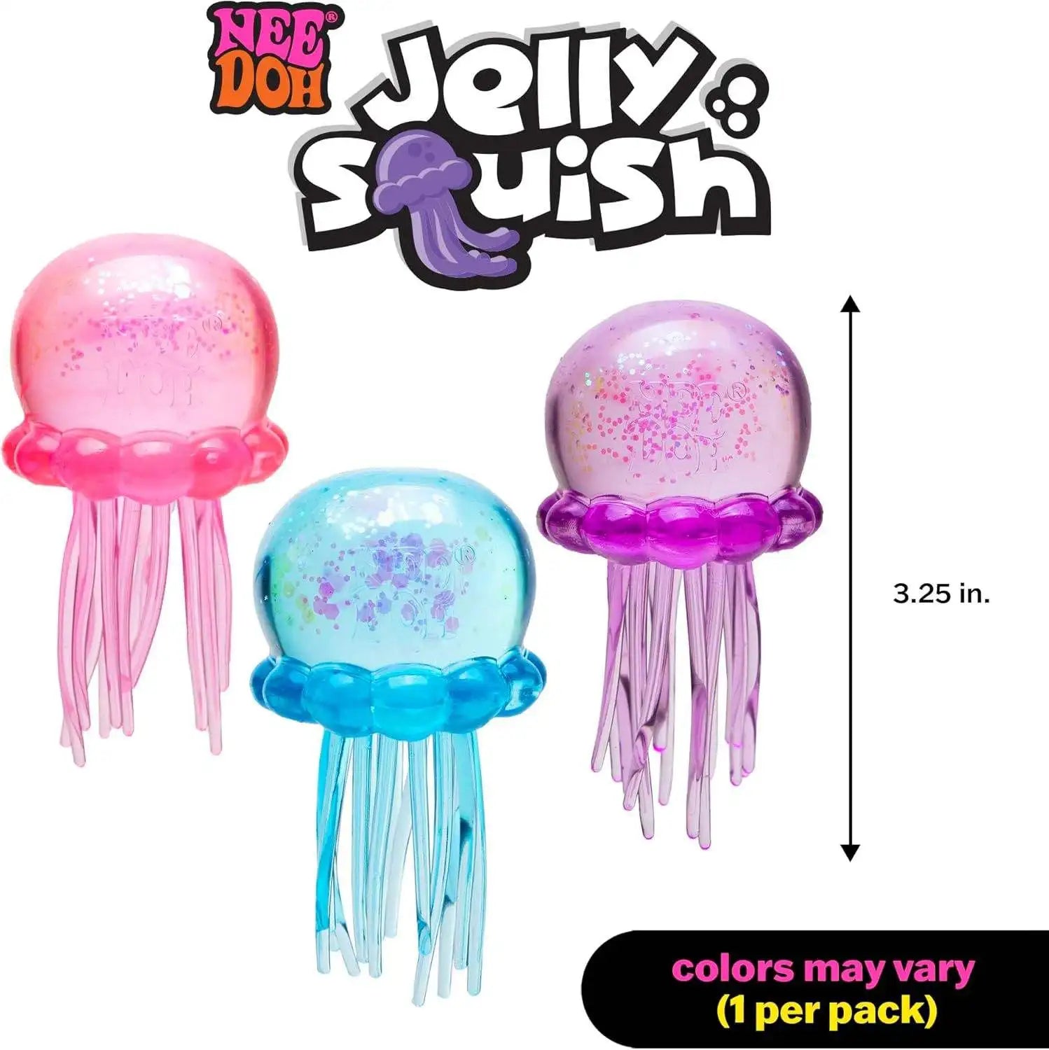 Glow In Dark Jellyfish Squishy Fidget Toy Imitation Needoh Style Rubber Jelly Squeeze Stress Relief Toy