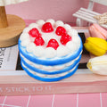 Large  Mousse Strawberry Cake Slow Rebound Ornament