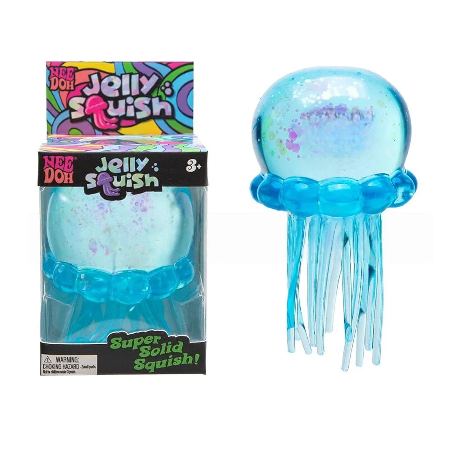 Glow In Dark Jellyfish Squishy Fidget Toy Imitation Needoh Style Rubber Jelly Squeeze Stress Relief Toy