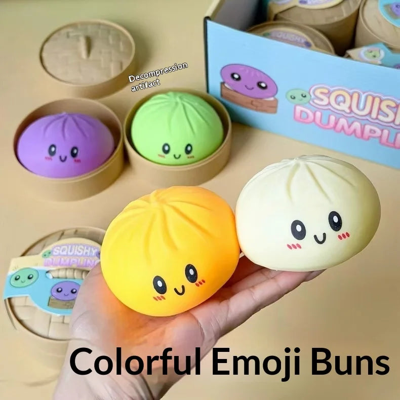 Cross-border Hot-selling Dumpling Decompression Simulation Bun Squeeze Toy Venting Fun Portable Small Wholesale for Youth Girls