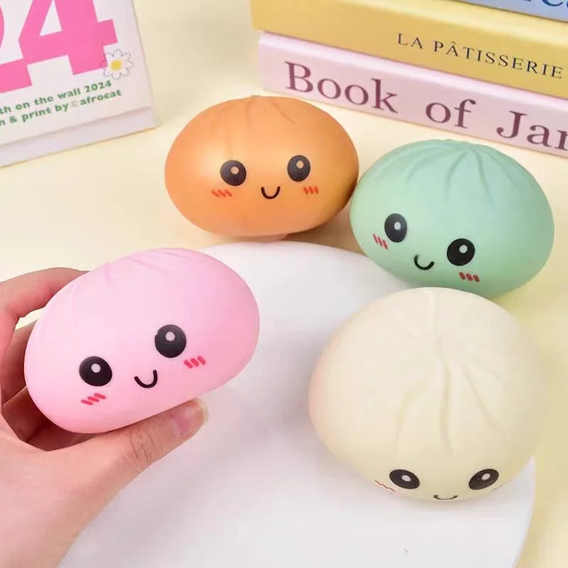 Cross-border Hot-selling Dumpling Decompression Simulation Bun Squeeze Toy Venting Fun Portable Small Wholesale for Youth Girls