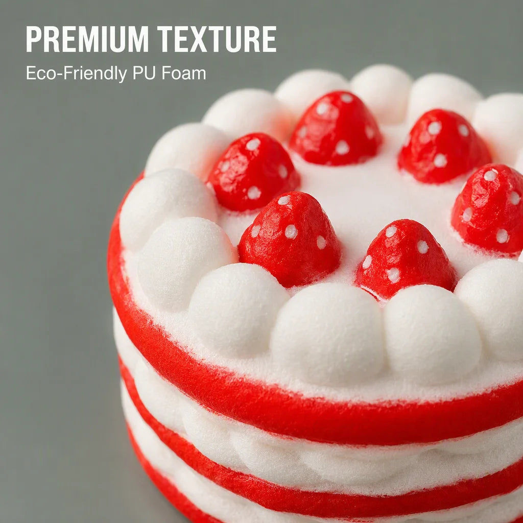 Large  Mousse Strawberry Cake Slow Rebound Ornament