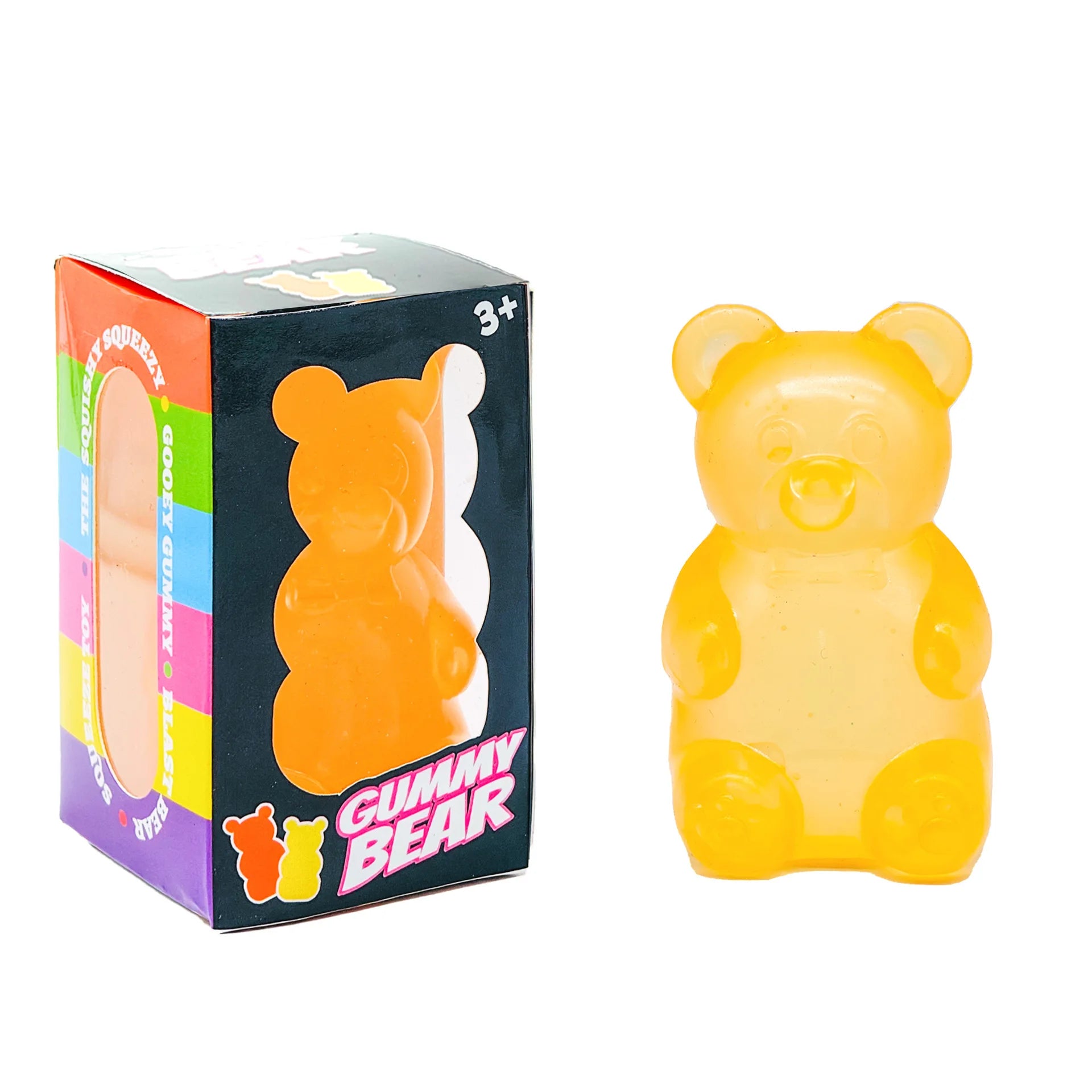 Maltose Stretchy Bear Squeeze Squishy Jelly Gummy Silicone TPE Unisex Age 14+ Stress Relief Toy for Kids and Adults