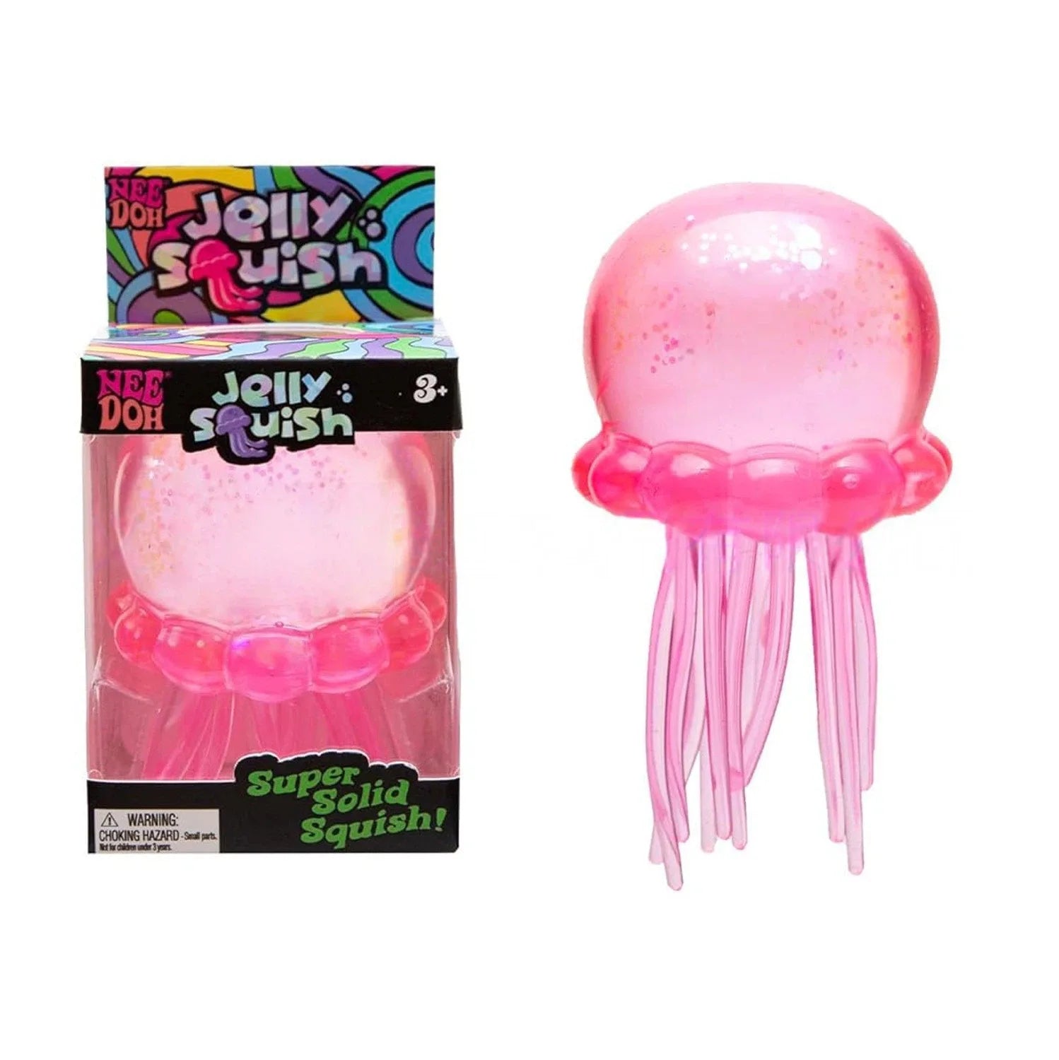 Glow In Dark Jellyfish Squishy Fidget Toy Imitation Needoh Style Rubber Jelly Squeeze Stress Relief Toy