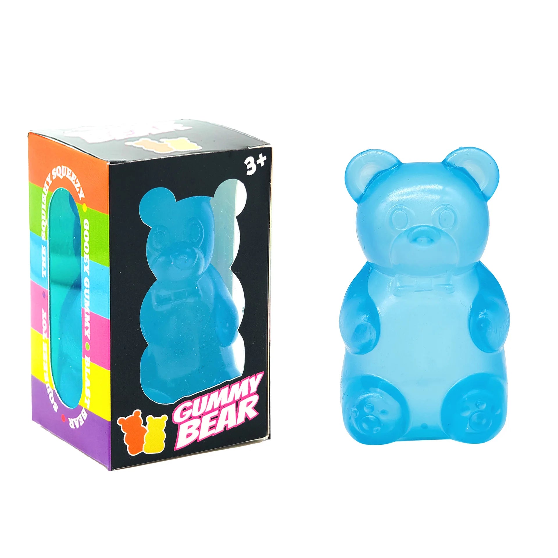 Maltose Stretchy Bear Squeeze Squishy Jelly Gummy Silicone TPE Unisex Age 14+ Stress Relief Toy for Kids and Adults