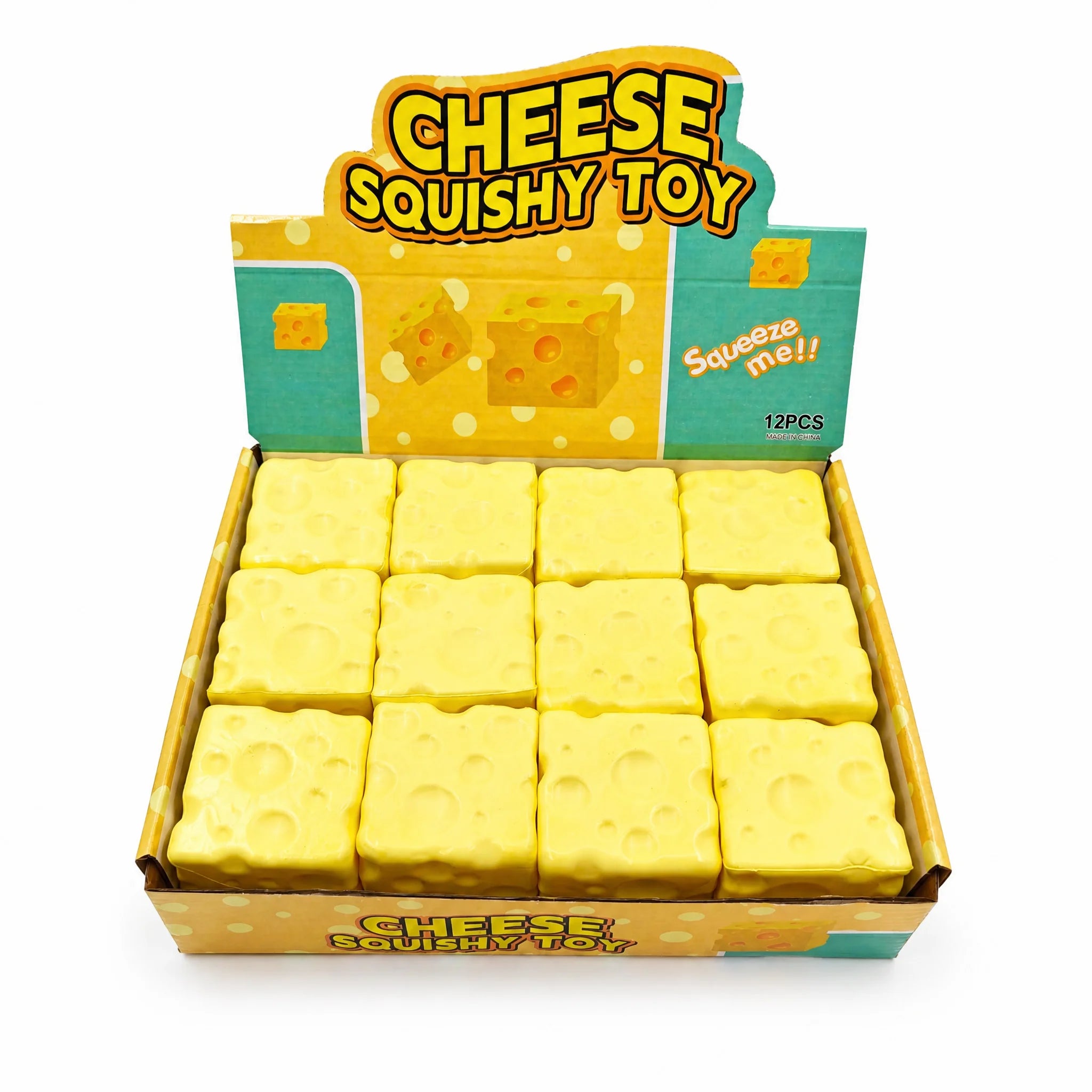 PU Squishy Butter Stress Ball Stick Soft Cheese Memory Squeeze Fidget Toys-Unisex for 14+ Years