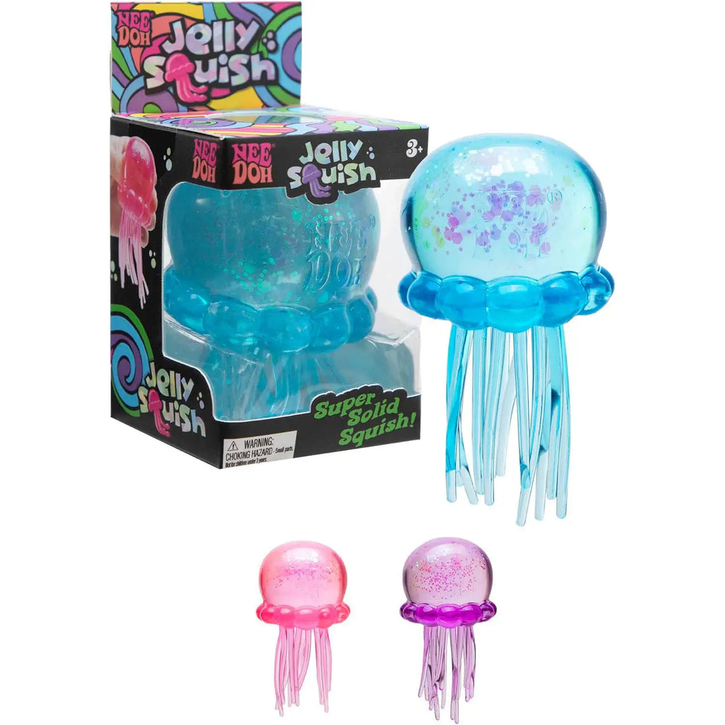 Glow In Dark Jellyfish Squishy Fidget Toy Imitation Needoh Style Rubber Jelly Squeeze Stress Relief Toy