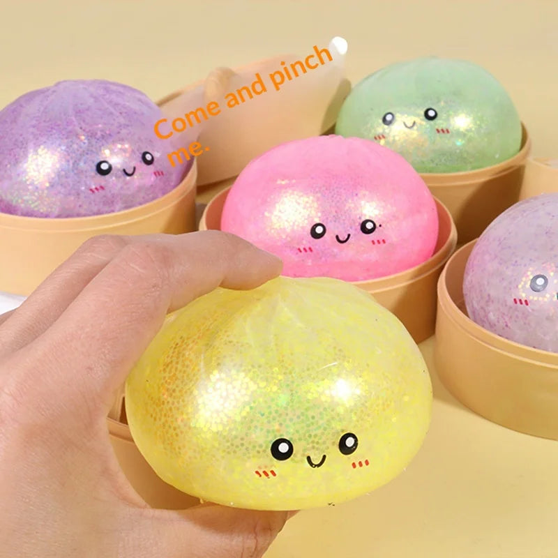 FZ Creative Stress-Relief Rubber Bun Squeezing Toy with Big Shape and Slow-Rebound Mechanism for Youth (Model 002)