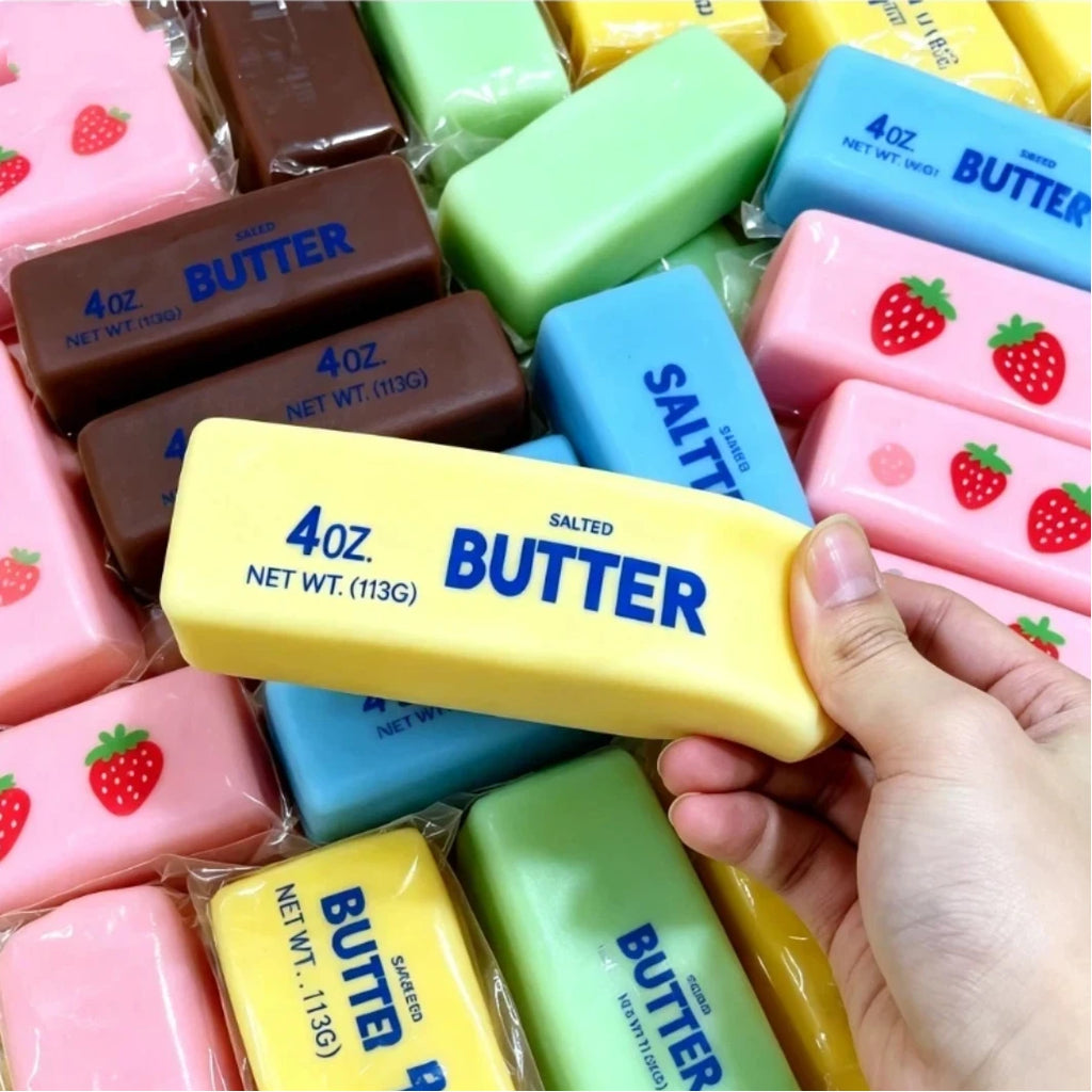 Squishy Elastic Butter Stick Fidget Toy blind box Stress Relief Game Funny Decompression Prank Squeeze Toy for Anxiety Relief