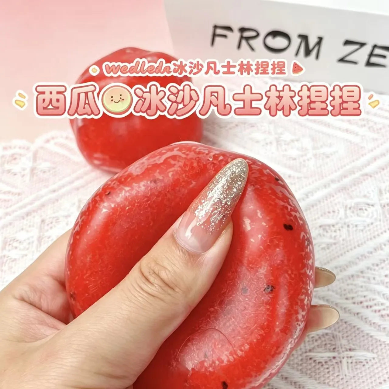 Hot Sale Squishy Handmade Watermelon Slush Toy Soft, Slow-Rebound Stress Relief Squeezy Toy Realistic Fruit Model Adult Gift
