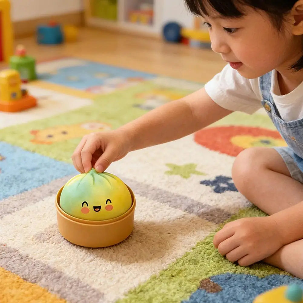 Premium Squishy Steamed Bun Dumpling Toy Slow Rising Glitter Stress Relief Ball Soft Stretchy Fidget Desk Toy Home Office Decor