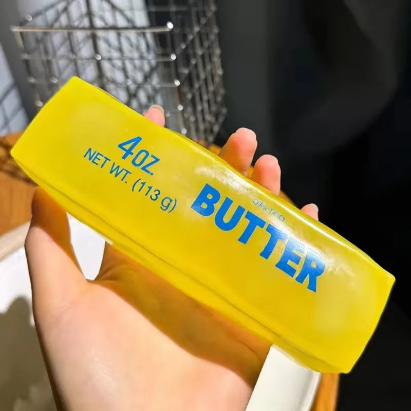 Squishy Elastic Butter Stick Fidget Toy Cheese Shape Stress Relief Game Funny Decompression Prank Squeeze Toy for Anxiety Relief