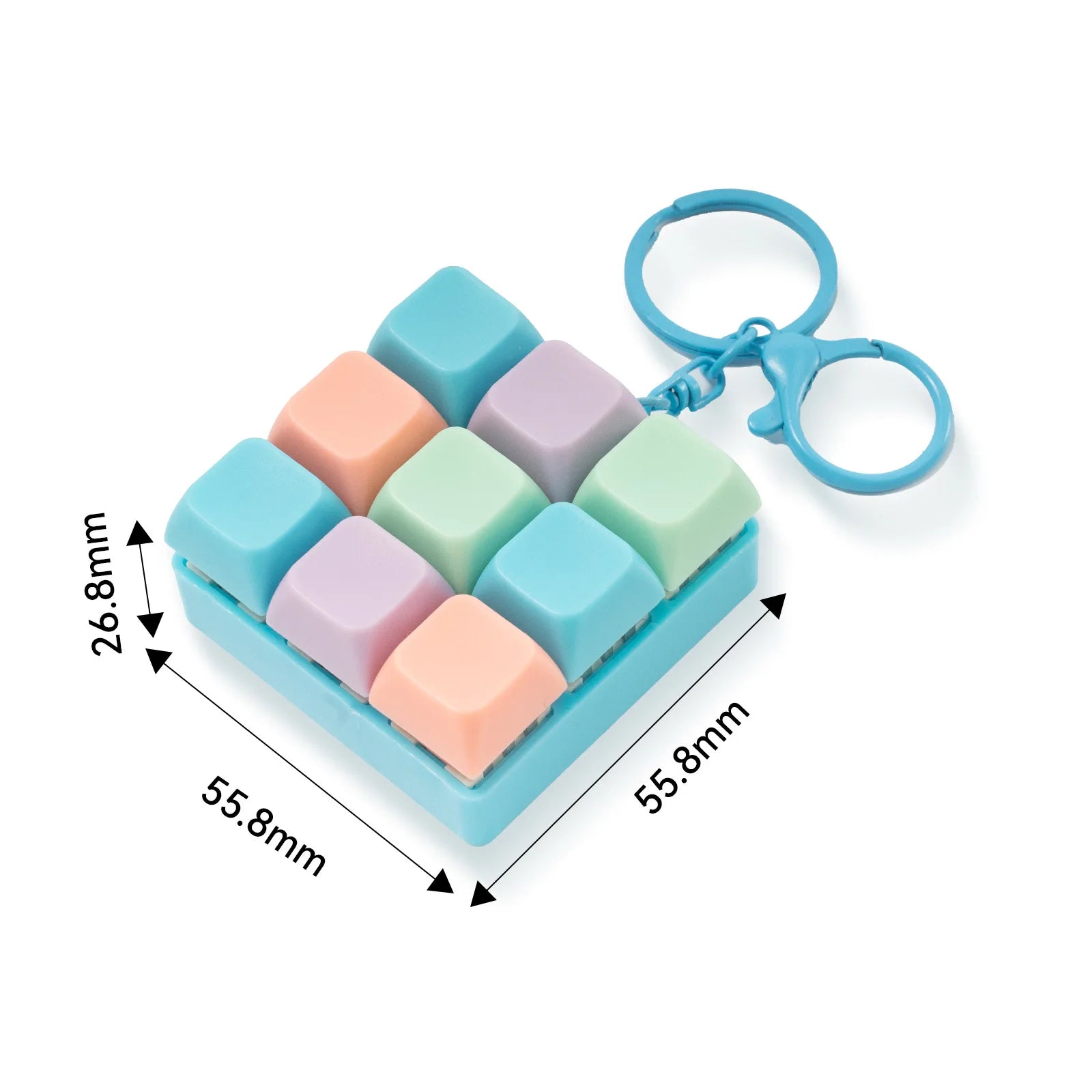 Fidget Decompression 1/9 /12Keyboard Key Toy For Adults Antistress Toys Boys Girls Anti Stress Finger Keyboard Games Keychain