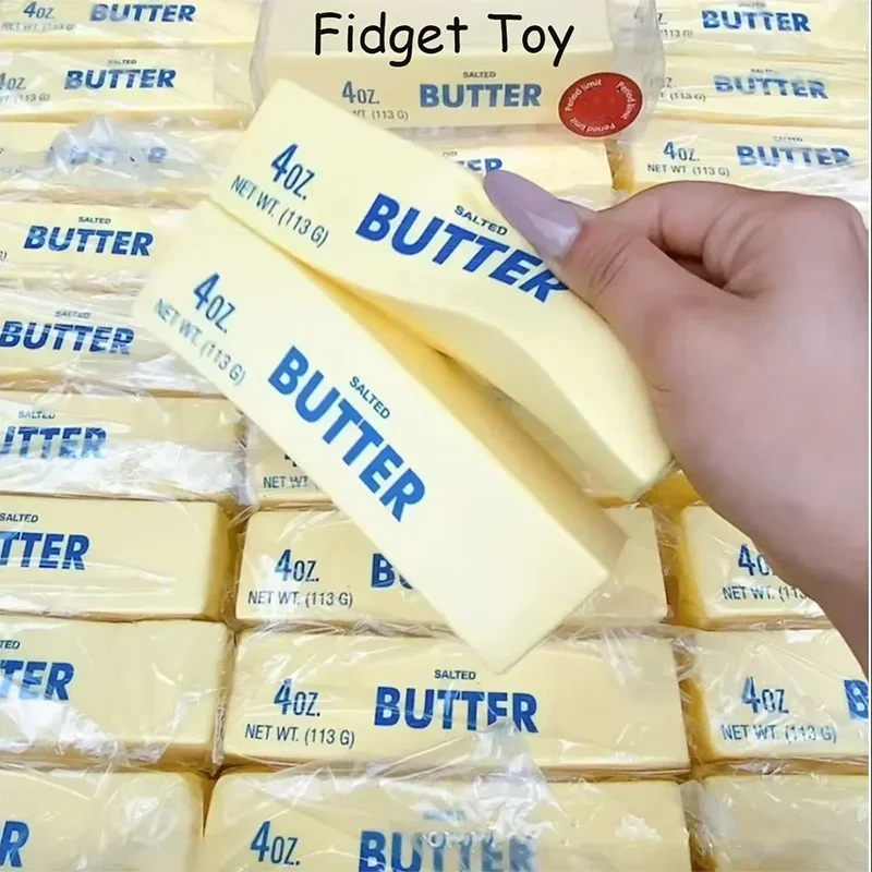 Squishy Elastic Butter Stick Fidget Toy blind box Stress Relief Game Funny Decompression Prank Squeeze Toy for Anxiety Relief