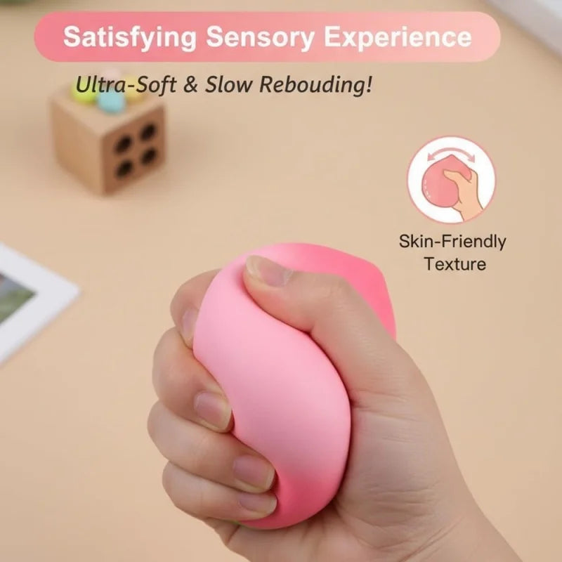 Dragon Fruit/Peach/Orange/Durian/Mango/Banana /Strawberry Squishy, Soft Squeeze Stress Relief Fidget Toy for Office Home