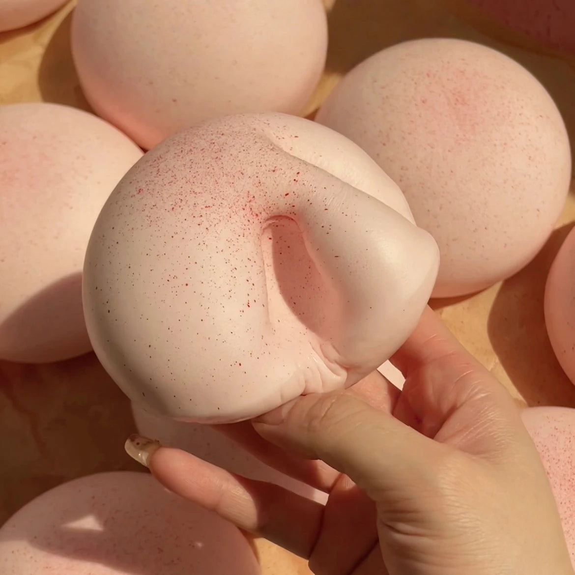 1PC Squishy Realistic Daifuku Mochi Stress Relief Sensory Decompression Toys Sticky Slow Rising Squeeze Toy For Kids Adults Gift
