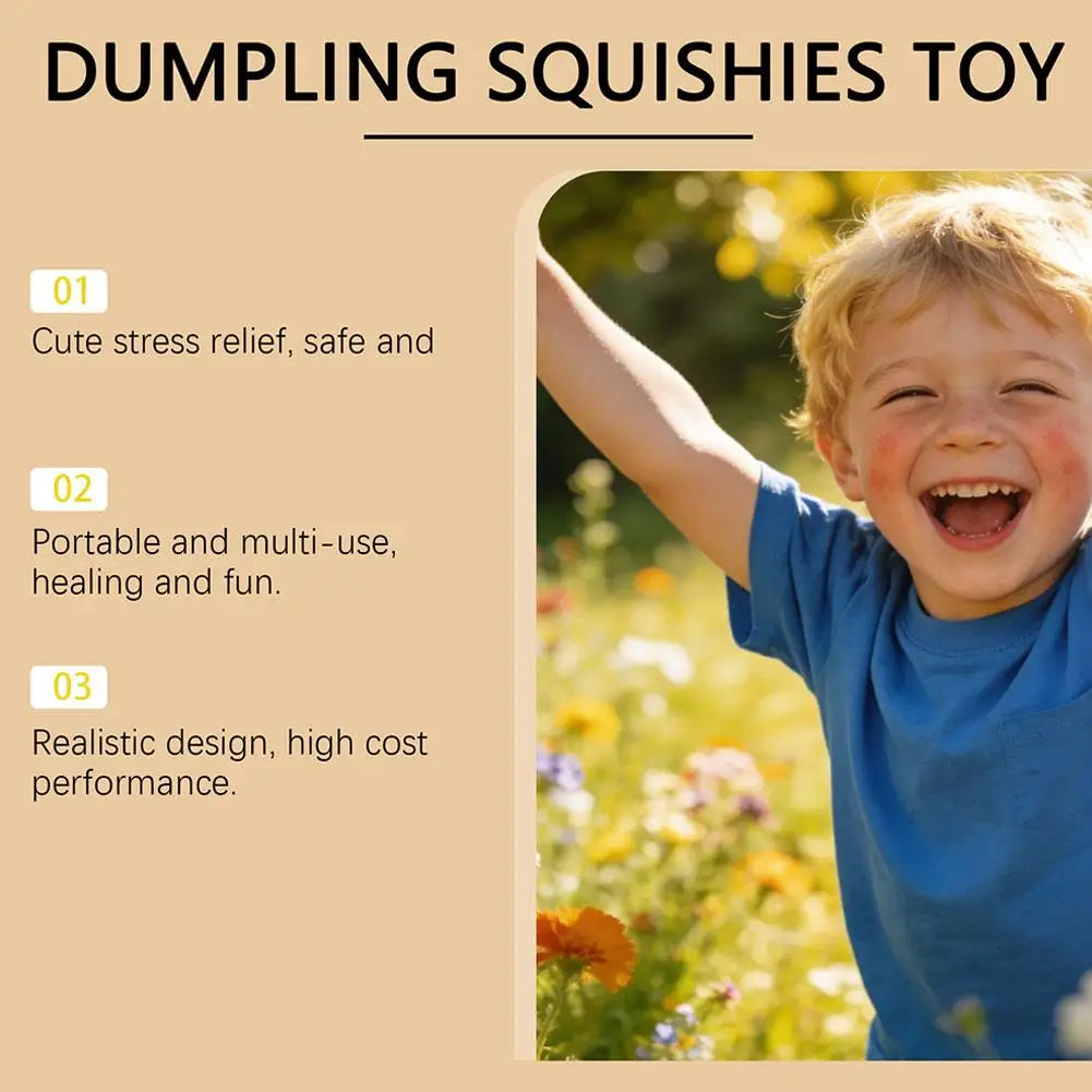 Premium Squishy Steamed Bun Dumpling Toy Slow Rising Glitter Stress Relief Ball Soft Stretchy Fidget Desk Toy Home Office Decor