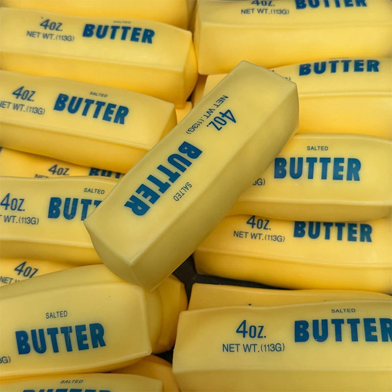 Butter Stick Squishy Stress Ball Fidget Toy Crunchy Squeeze Toy Round Blocks Filled ASMR Anti Stress Release Hand Relax Gift Toy