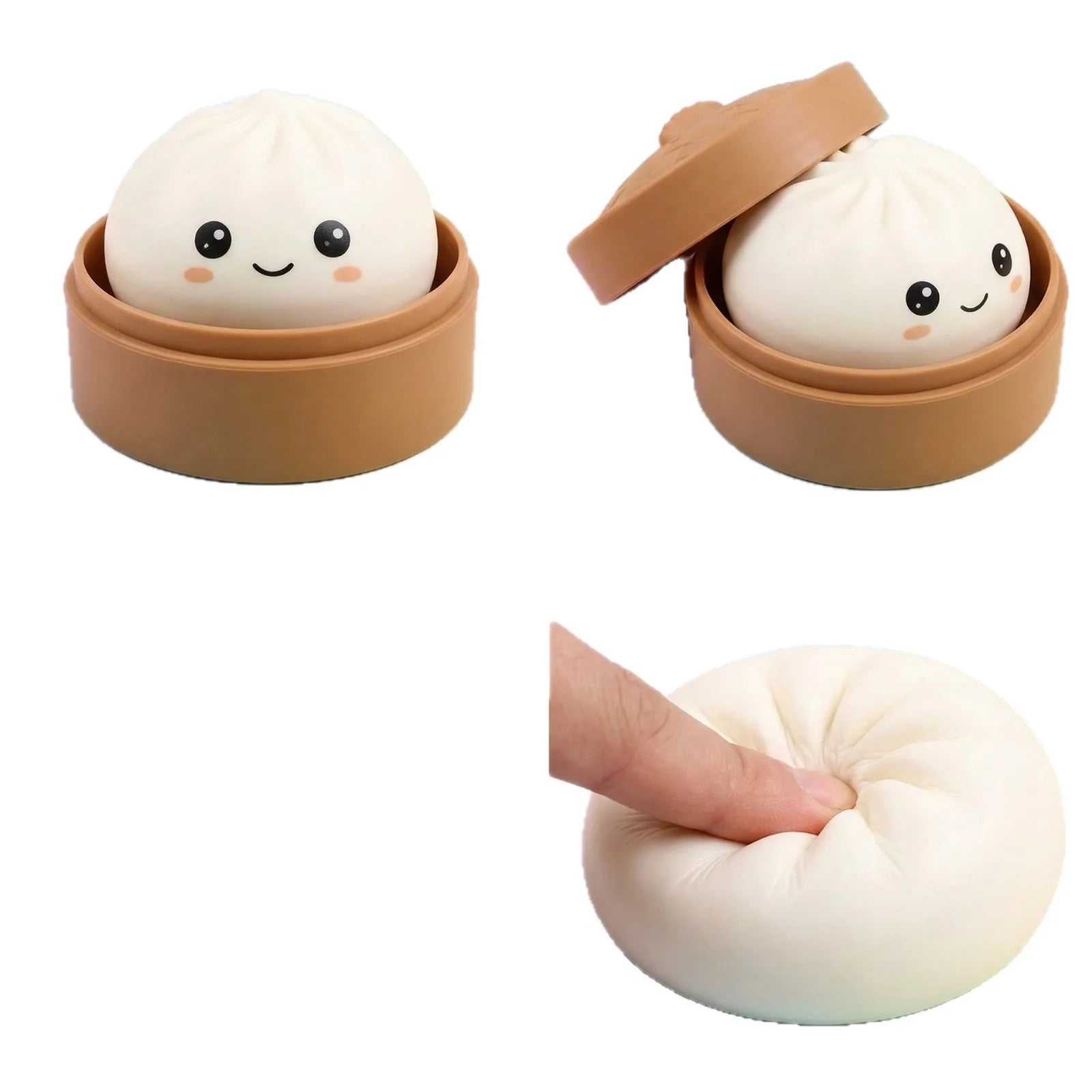 New Glitter Dumpling Glitter Dumpling Squishy with Box Dumplings Sensory Squeeze Toy for Stress Relief
