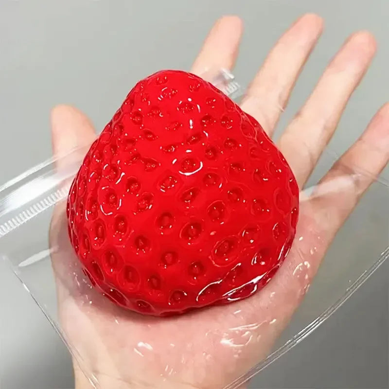 Big Strawberry Squeeze Taba Squishy Toy Kawaii Red Pink Squishies Fidget Toy Fruits Vegetables Soft Girl Birthday Gift Toy