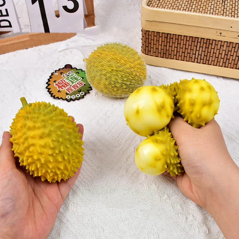 Dragon Fruit/Peach/Orange/Durian/Mango/Banana /Strawberry Squishy, Soft Squeeze Stress Relief Fidget Toy for Office Home